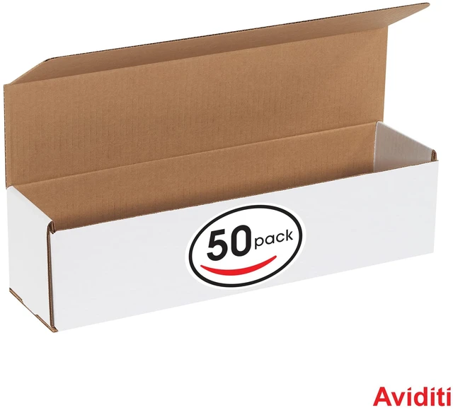 Alt view image 3 of 6 - Mailer Boxes Medium 16"L x 4"W x 4"H 50-Pack - Corrugated Cardboard for Shipping, Moving, Mailing, Packing, Packaging and Storage