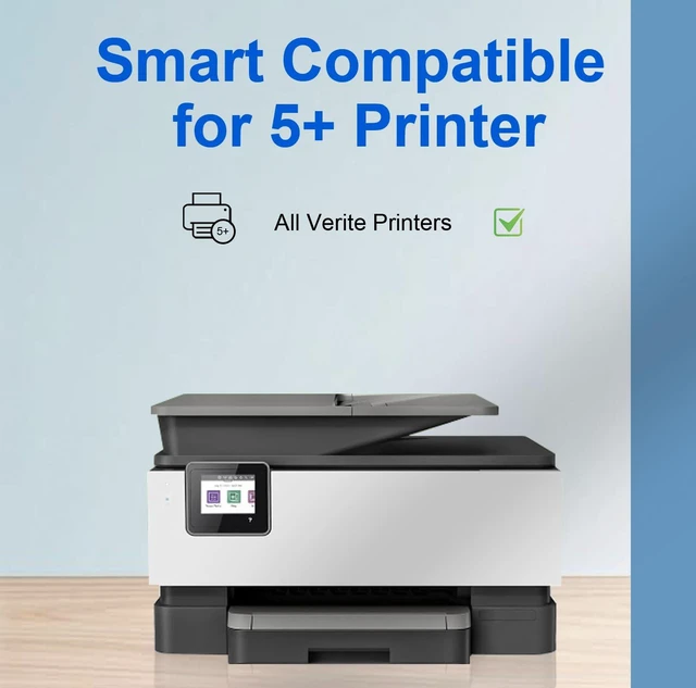 Alt view image 3 of 5 - High Capacity Verite 5 Ink Cartridge Replacement for Verite 5 XXXXXL for Verite 55W ECO Verite 55 Eco Verite 65 XXXXXL Verite 55 XXXXXL Plus (2Pack 1Black 1Color)