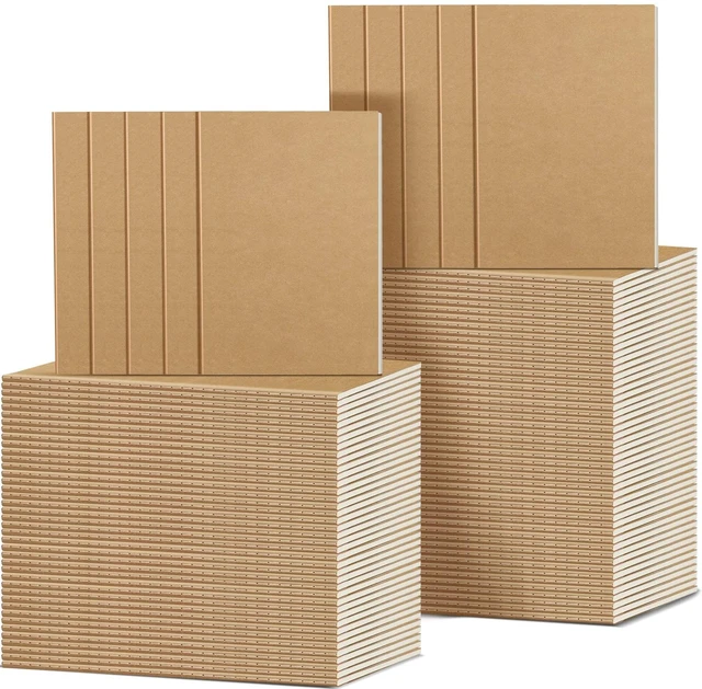 Main image of 150 Pack A5 Kraft Notebooks 60 Pages Soft Cover Composition Notebooks Bulk Ruled Lined Travel Journals for Travelers, Home, Office Supplies, 5.8 x 8.3 Inch(Kraft Color)