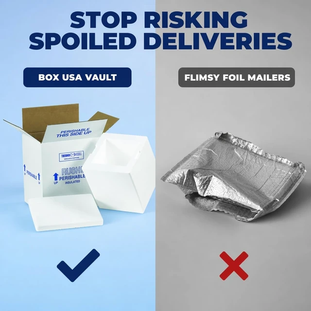 Alt view image 7 of 7 - Box USA Insulated Shipping Kit, 19 x 12 x 12 1/2 in, 1-Pack Large insulated shipping box for frozen food, perishables, meat, seafood, meal kits and cold products