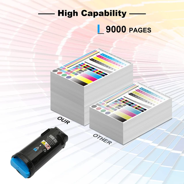 Alt view image 3 of 7 - Compatible Toner Cartridge Replacement for Xerox VersaLink C500 C505 C500DN C500N C505X C505S 106R03866 Extra High Yield Cyan Toner 9000 Pages-1 Pack