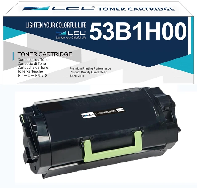 Main image of Compatible Toner Cartridge Replacement for Lexmark 53B1H00 53B0HA0 53B1000 25000 Pages MS817D MS818DN MS817N MS817n MS817dn MS818dn (1-Pack Black)