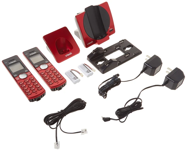 Alt view image 4 of 6 - CS6919-26 DECT 6.0 Cordless Phone with 2 Full Duplex Handsets - Red