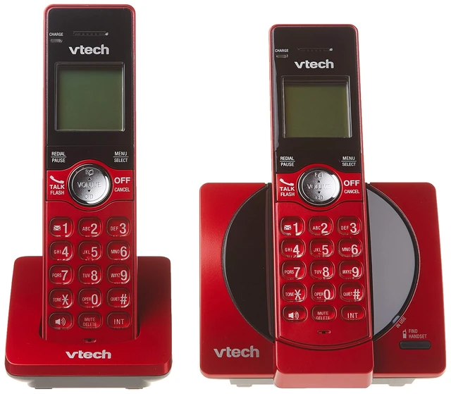 Alt view image 2 of 6 - CS6919-26 DECT 6.0 Cordless Phone with 2 Full Duplex Handsets - Red
