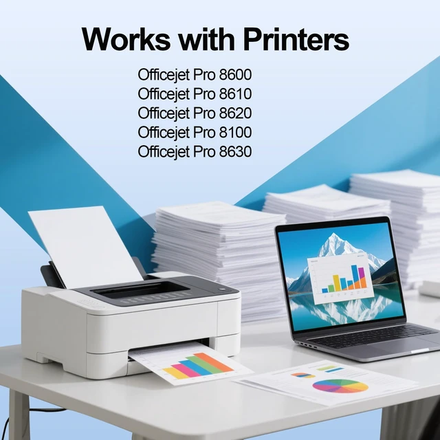 Alt view image 2 of 6 - 950XL 951XL High Yield Ink Cartridge Use for OfficeJet 8600 OfficeJet Pro 251dw 276dw 8100 8610 8615 8620 8625 8630 Printers (4 Pack)