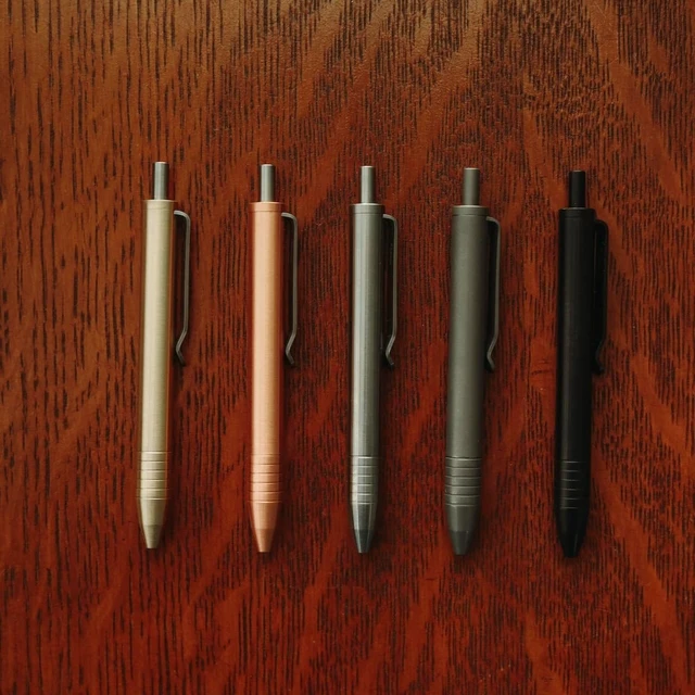 Alt view image 3 of 7 - Mini Click Pen Solid Copper (Red Tone)