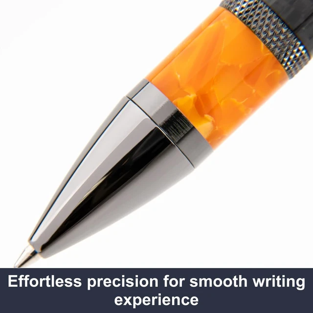 Alt view image 3 of 7 - USA Regatta Sport Ballpoint Pen, Orange and Carbon Fiber Premium Ballpoint Pen, Refillable with Parker-Style Refills, Luxury Gift