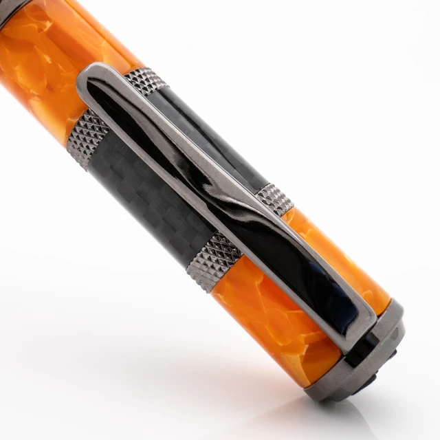 Alt view image 7 of 7 - USA Regatta Sport Ballpoint Pen, Orange and Carbon Fiber Premium Ballpoint Pen, Refillable with Parker-Style Refills, Luxury Gift