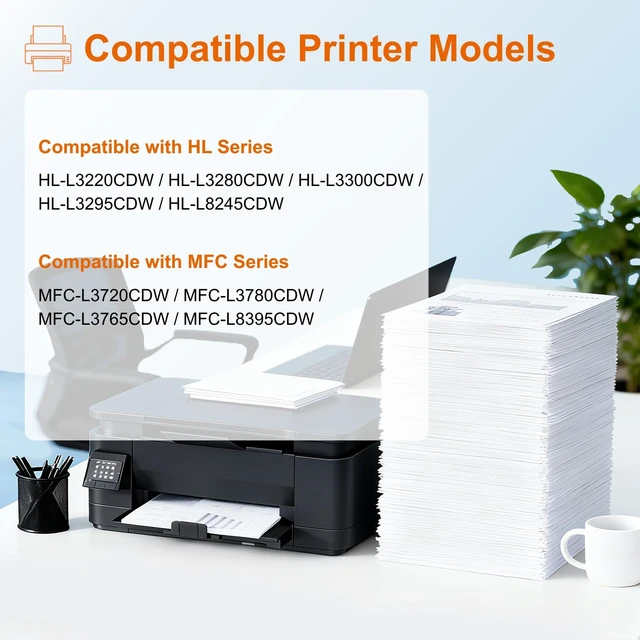 Alt view image 3 of 7 - VLVLLNK Replacement for TN229XL Compatible for Brother TN229XL TN229 Toner Work with Brother MFC-L3780CDW HL-L3280CDW MFC-L3720CDW MFC-L3765CDW HL-L3300CDW HL-L8245CDW Printer High Yield (5 Pack)