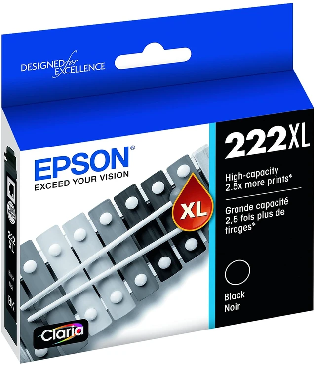 Alt view image 6 of 6 - T222 Color Combo Ink Cartridges, Standard Capacity & T222 Black Ink Cartridge, High Capacity