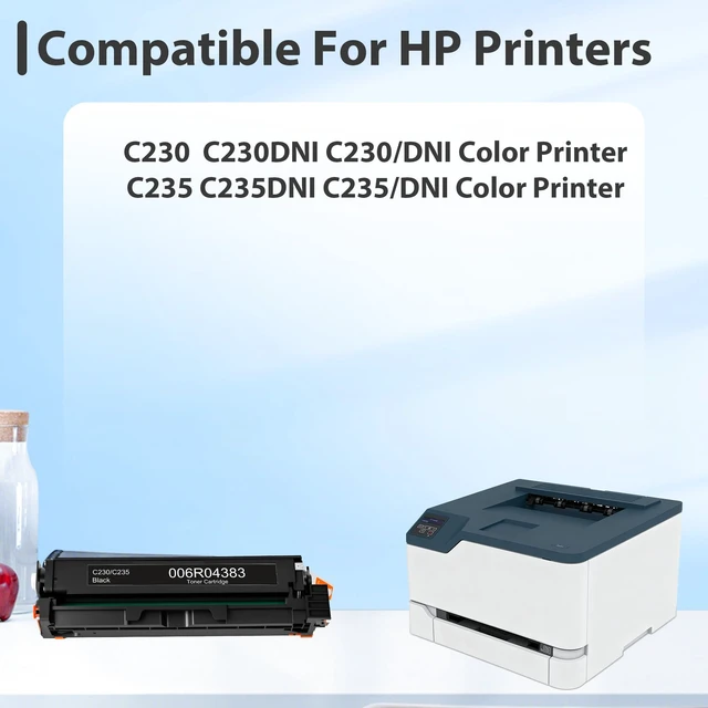 Alt view image 2 of 6 - C230/C235 Black Toner Cartridge High-Yield 006R04383 006R04391 Ink, 1-Pack Replacement for Xerox C230 C235 C225 Printer, High Capacity, Rich Black, Long-Lasting, Easy to Install, Cost-Effective