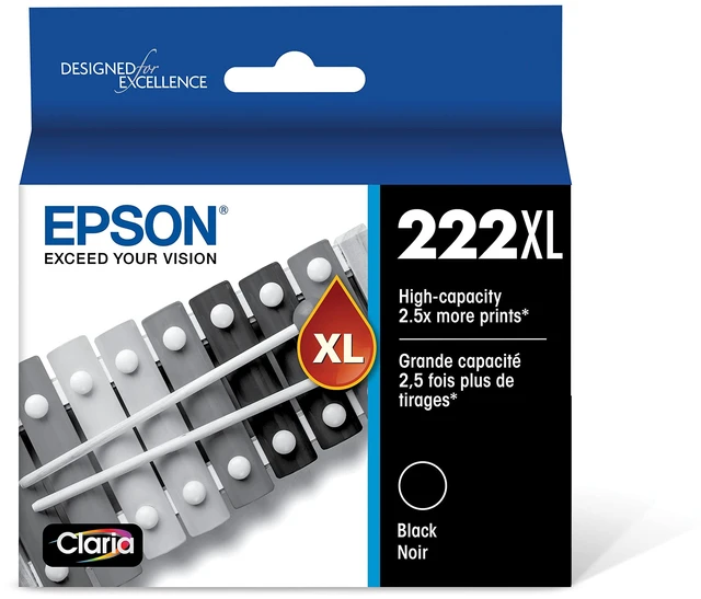Alt view image 5 of 6 - T222 Color Combo Ink Cartridges, Standard Capacity & T222 Black Ink Cartridge, High Capacity