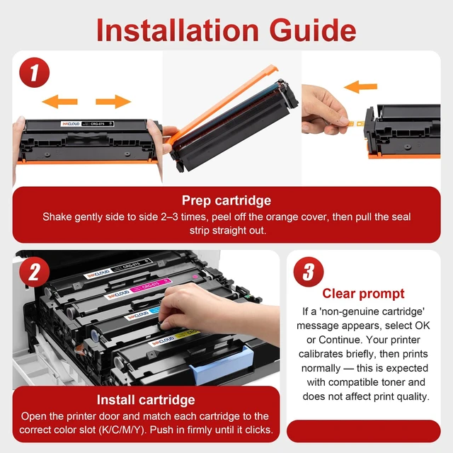 Alt view image 5 of 7 - 075 Black Toner Cartridge Replacement for Canon 075 075H MF665Cdw MF663Cdw Works with Canon Color imageCLASS MF662Cdw MF665Cdw LBP646Cdw MF663Cdw LBP647Cdw MF660C LBP640C Printers - 2PK High Yield