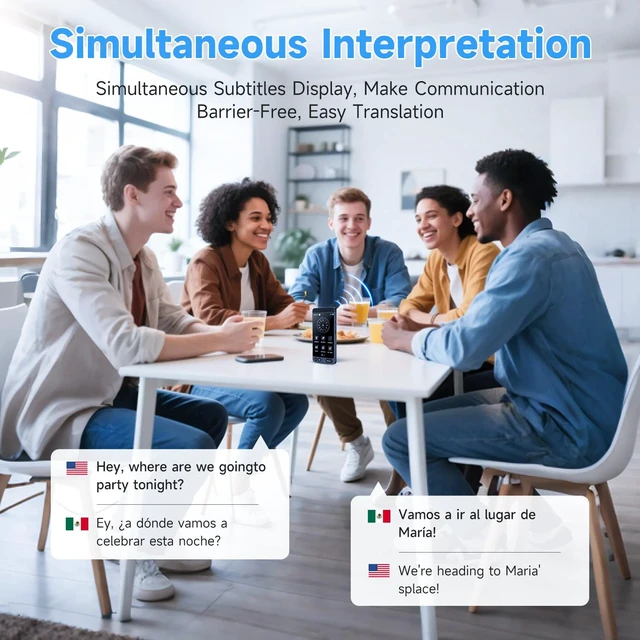 Alt view image 5 of 7 - AI Language Translator Device, 142 Languages Real Time Offline Translator Instant translator supports 142 online/19 offline languages, Portable Voice/Photo Translation for Business Learning Travel