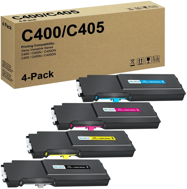 Main image of VersaLink C400 C405 Toner Bundle Cartridge Replacement 4 Pack for Xerox 106R03512 106R03513 106R03514 106R03515 for VersaLink C400N C400DN C405N C405DN Printer (Black Cyan Magenta Yellow)