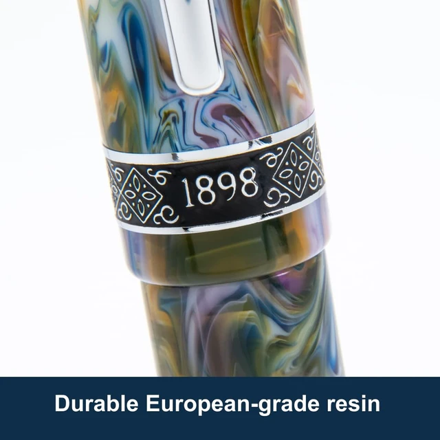 Alt view image 2 of 6 - 1898 Rollerball Pen, Misto Green Unique Resin Blend Design Smooth Writing Experience Great Gift for Pen Enthusiasts