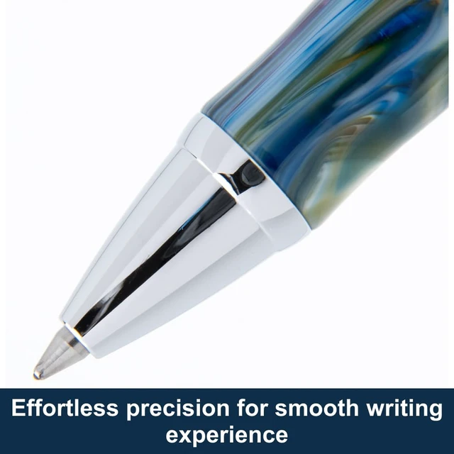 Alt view image 3 of 6 - 1898 Rollerball Pen, Misto Green Unique Resin Blend Design Smooth Writing Experience Great Gift for Pen Enthusiasts