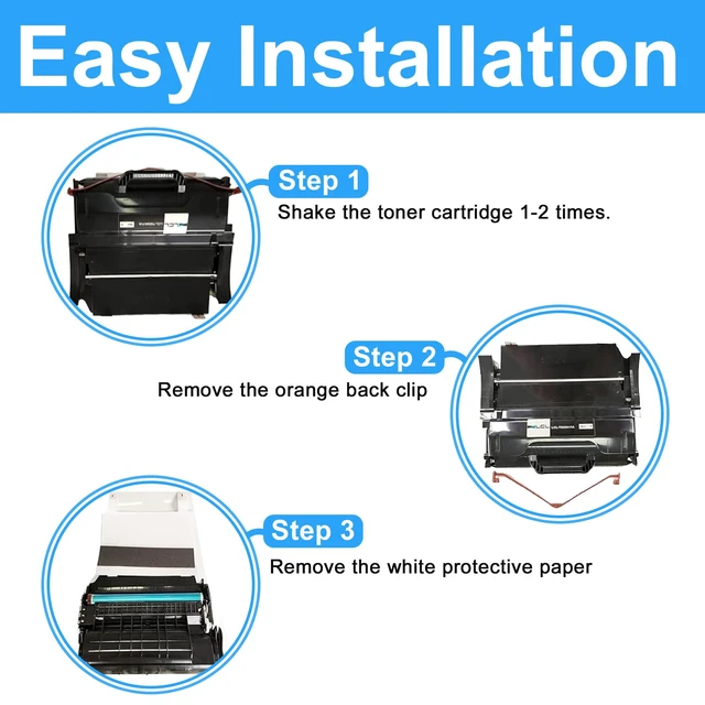Alt view image 3 of 7 - Remanufactured T650A11A T650A21A Toner Cartridge Replacement for Lexmark T650 T652 T654 T650n T650dn T650dtn T654dtn T656dne TS654dn TS656dne T652n T652dn T652dtn T654n T654dn Printers (Black)