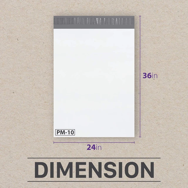 Alt view image 4 of 4 - 100-24x36 Self-Seal Tear-Proof Polyethylene Mailers (100 Pack) Lightweight 2.35-mil envelopes. Tear-proof, puncture-resistant, & secure adhesive seal for heavy-duty shipping supplies