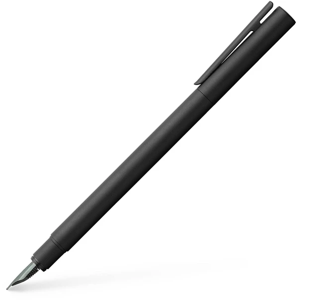 Main image of NEO Slim Fountain Pen, Black Matte - Extra Fine Elegant fountain pen with slim metal barrel and high-quality stainless steel nib
