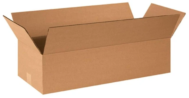 Main image of 24106 Flat Corrugated Cardboard 24" L x 10" W x 6" H, Kraft, For Shipping, Packing and Moving (Pack of 25)