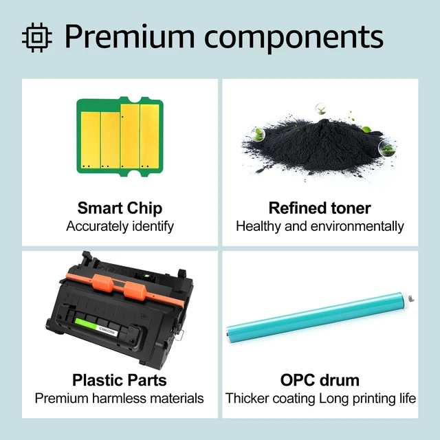 Alt view image 4 of 7 - 64A Compatible Black Toner Cartridge Replacement for HP 64A CC364A for LaserJet P4014dn P4014n, P4015dn P4015n P4015tn, P4015x, P4515n, P4515tn, P4515 Printer Ink Cartridge (2PK)