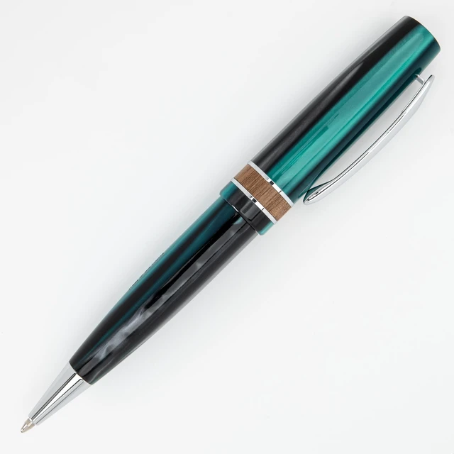 Alt view image 4 of 7 - USA Trees of the World Giant Sequoia Ballpoint Pen, Green, Ergonomic Design, Polished Chrome Trim, Solid Resin, Premium Writing Instrument