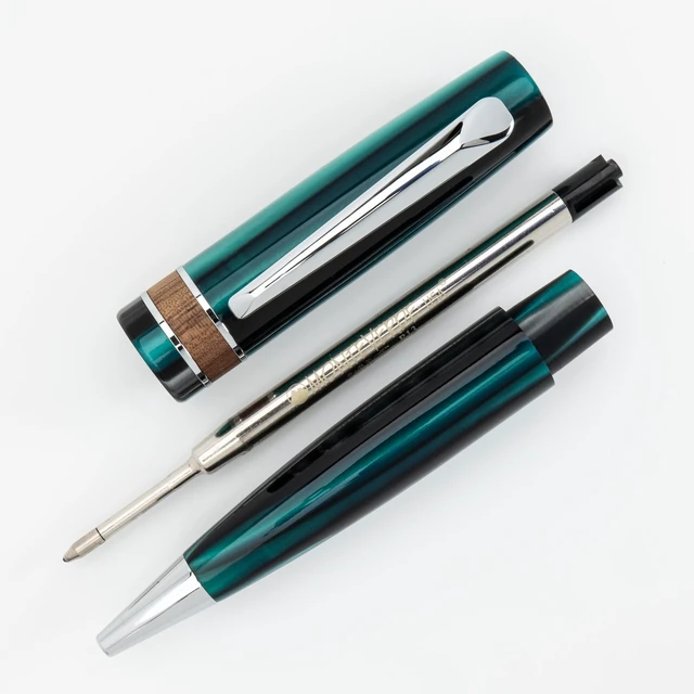 Alt view image 6 of 7 - USA Trees of the World Giant Sequoia Ballpoint Pen, Green, Ergonomic Design, Polished Chrome Trim, Solid Resin, Premium Writing Instrument