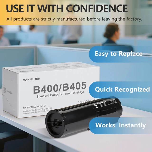 Alt view image 5 of 6 - VersaLink B400 B405 Toner Cartridge (1-Pack, Black): 106R03580 Toner Replacement for Xerox VersaLink B400 B400DN B400N B405 B405N B405DN Printer