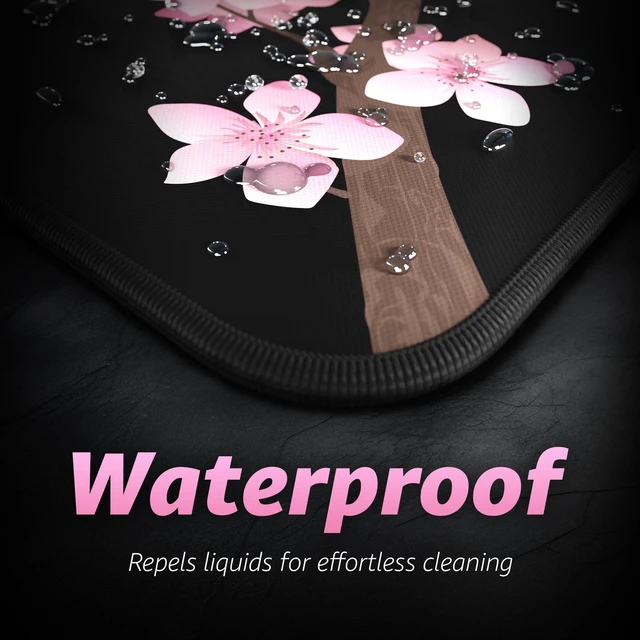 Alt view image 4 of 7 - ® Extended Gaming Mouse Pad XXXL 45" x 20" 5mm Thick, Waterproof Surface, Smooth Polyester Fabric, and Natural Rubber Base Blossom
