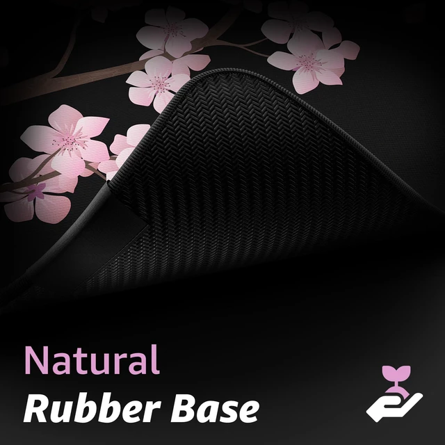 Alt view image 5 of 7 - ® Extended Gaming Mouse Pad XXXL 45" x 20" 5mm Thick, Waterproof Surface, Smooth Polyester Fabric, and Natural Rubber Base Blossom