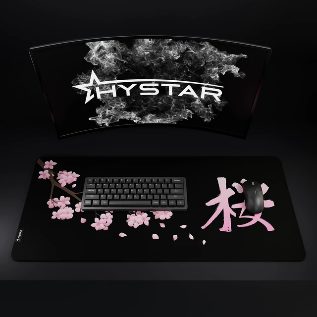 Alt view image 6 of 7 - ® Extended Gaming Mouse Pad XXXL 45" x 20" 5mm Thick, Waterproof Surface, Smooth Polyester Fabric, and Natural Rubber Base Blossom