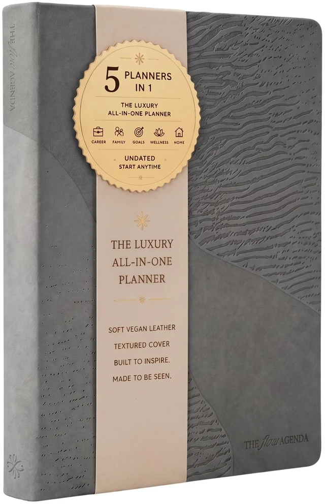 Main image of Working Mom Planner 5-in-1 Undated Weekly, Goal, Productivity & Self-Care Planner for Women & Moms (Slate)