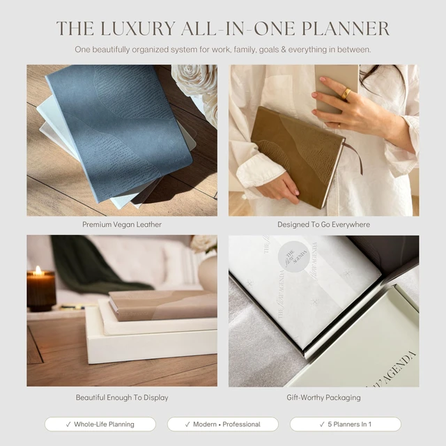 Alt view image 5 of 7 - Working Mom Planner 5-in-1 Undated Weekly, Goal, Productivity & Self-Care Planner for Women & Moms (Slate)