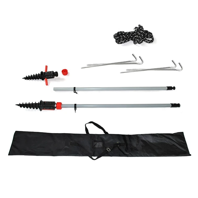 Alt view image 5 of 7 - Adjustable Banner Pole Holder with Stake Outdoor Horizontal Banner Post Stand for 10'W X 3'H Banner,Advertising Displays Stand Yard Sign Displays with Carrying Bag (Hardware only)