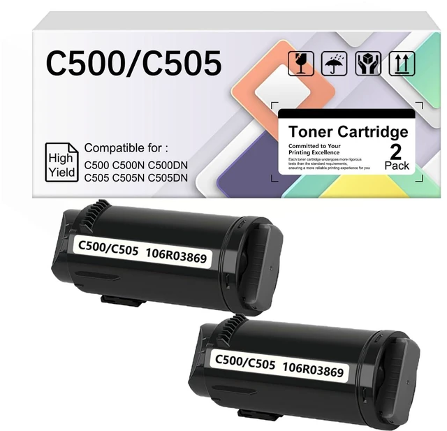 Main image of VersaLink C500/C505 106R03869 Black Extra High Capacity Toner Cartridge Compatible for Xeox Versalink C500 C505 C500N C505N C500DN C505DN Printer (12,100 Pages)