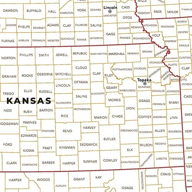 Alt view image 2 of 3 - USA Map with County Names - Large - 48" x 38.5" Laminated