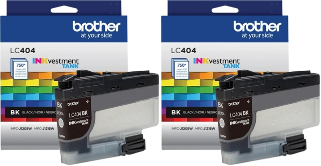 Main image of Genuine LC404BKYield Black INKvestment Tank Ink Cartridge Page Yield -750,(Pack of 2)