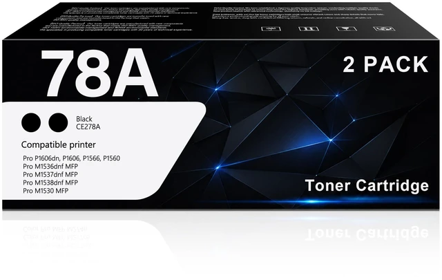 Main image of 78A Toner Cartridge Replacement for HP 78A Black Toner Cartridge 2 Pack High Yield Works with HP LaserJet P1566 P1606 P1606dn P1560 Pro MFP M1536dnf Series