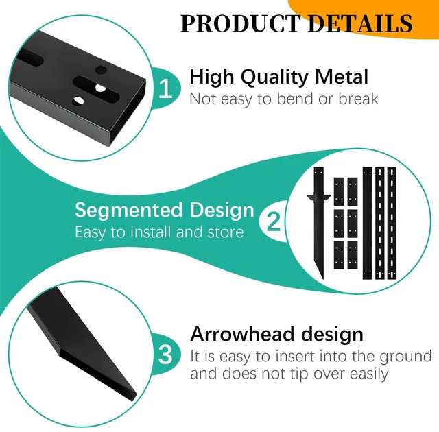 Alt view image 6 of 7 - 1 Pack 8' Sign Post Stake Metal for Outside, Heavy Duty Yard Sign Stake, Rust, Wind & Dust Resistant Sturdy Metal Pole for Outside, Yard, Road, Parking Fits Signs 7 to 18 Inch (Black)