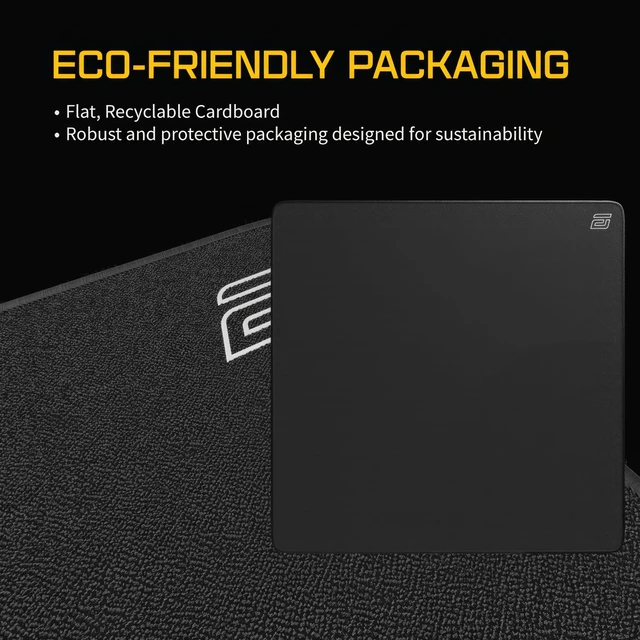 Alt view image 5 of 6 - EM-B Plus Gaming Mouse Pad - 500x500mm, 3mm Thick PORON Base, Sub-Surface Stitching, Eco-Friendly Packaging