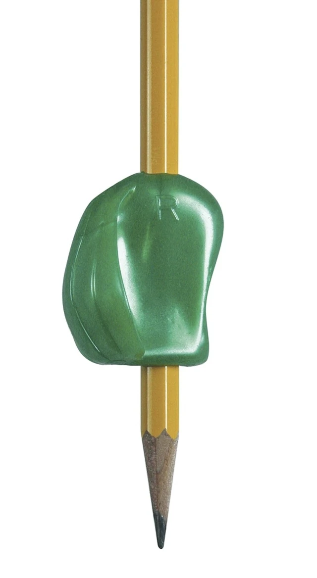 Alt view image 3 of 5 - Pencil Grips, The Crossover Grip, Metallic Ergonomic Writing Aid For Righties And Lefties, Colorful Pencil Grippers, Assorted Metallic Colors, 36 Count - TPG-17736