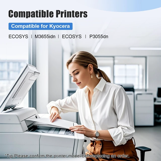 Alt view image 2 of 5 - TK-3182 TK3182 Toner Cartridge Compatible for P3055dn / P3155dn / M3655idn Laser Printers Replacement for Kyocera TK3182 Black Toner Cartridge (21,500 Pages 2 Pack)