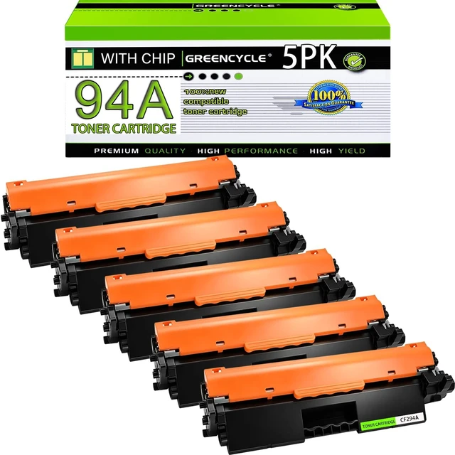 Main image of 94A Black Toner Cartridge CF294A 5PK Compatible for HP M118 M148 works for Laser Jet Pro M118dw Laser Jet Pro MFP M148dw M148fdw M149fdw Printer Replacement for hp 94a toner(1200 pages,5PK)