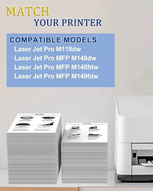 Alt view image 2 of 7 - 94A Black Toner Cartridge CF294A 5PK Compatible for HP M118 M148 works for Laser Jet Pro M118dw Laser Jet Pro MFP M148dw M148fdw M149fdw Printer Replacement for hp 94a toner(1200 pages,5PK)