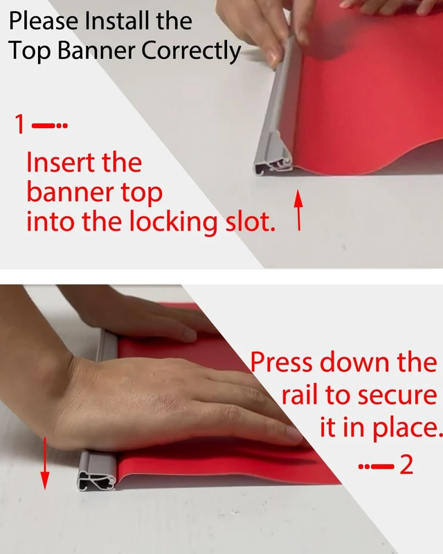 Alt view image 7 of 7 - Retractable banner stand 36"x80" with Padded Carry Bag Portable Roll Up Banner Metal Display Stands for Trade Shows Events Personal Celebrations (36"x80")