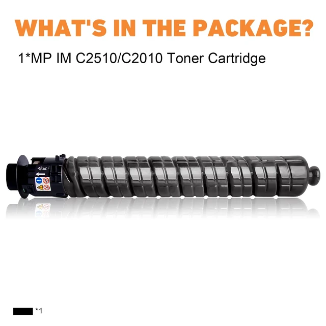 Alt view image 7 of 7 - IM C2010 IM C2510 Black Toner Cartridge Compatible for Ricoh IM C2510 IM C2510H IM C2010A Black Toner Cartridge use with Ricoh 842554 842557 842556 842555 16,500 pages 1 Pack