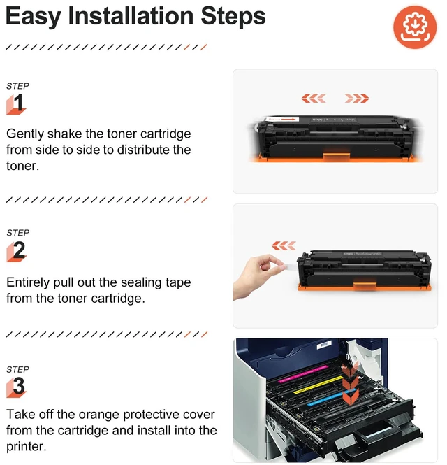 Alt view image 4 of 6 - 131H Remanufactured Toner Cartridge Replacement for Canon 131 4-Pack Work with Color MF624Cw MF628Cw LBP7100C LBP7110Cw MF8280Cw MF8230Cn MF8050Cn MF8080Cw Printer Black Cyan Magenta Yellow