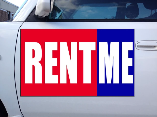 Alt view image 3 of 4 - Rent Me Promotion Business Car Door Magnets Magnetic Signs 24x12 Inches Set of 2