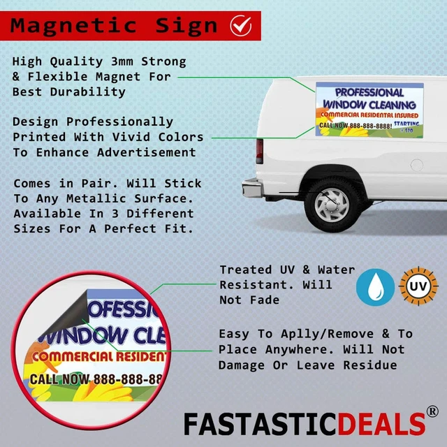 Alt view image 2 of 4 - Rent Me Promotion Business Car Door Magnets Magnetic Signs 24x12 Inches Set of 2